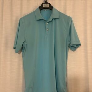 Peter Millar Blue Polo Shirt Lightweight Casual